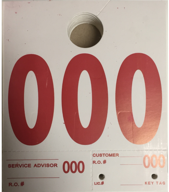 Service Numbers 3 Digit White